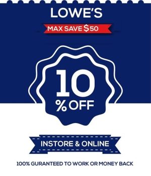 lowe's 10% off coupon