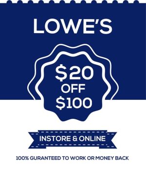 Lowes $20 off $100 coupon