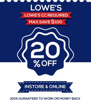 Lowes 20% off Coupon