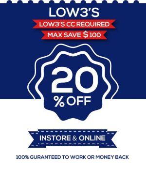 Lowes 20% off coupon