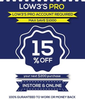 Lowes for pros 15% off coupon