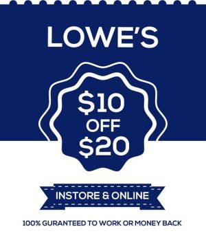 lowes $10 off $20 coupon